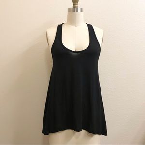 Women's GAP Modal Rayon Criss Cross Back Tank Top In Black Size X-Small